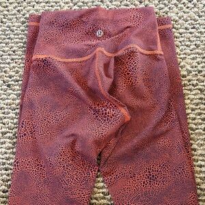 Lululemon Red and Orange Leggings